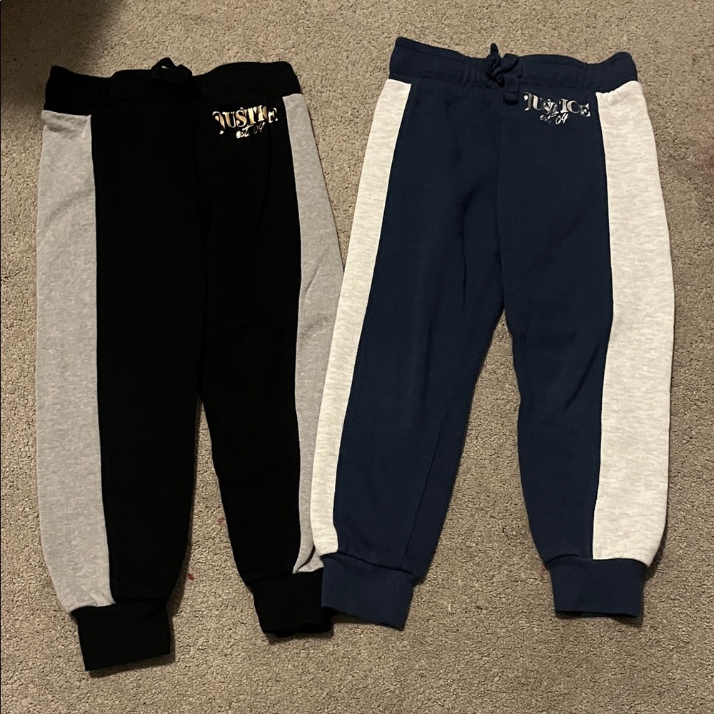 Justice Kids' Black and Gray Joggers Set